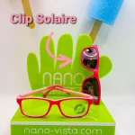 lunettes de vue fille de 7 à 11 ans avec clip solaire aimanté polarisé monture souple et indestructible