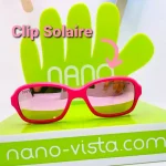 lunettes de vue fille rose avec clip solaire aimanté verres soleil miroir