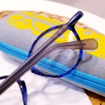 lunettes de vue garçon 8 ans fabriquées en france écaille bleue branches fines