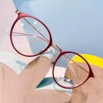 lunettes de vue fille Ray Ban métal rose et ro
