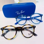 lunettes de vue enfant fille ou garçon bleu et écaille marron de la marque Ray Ban