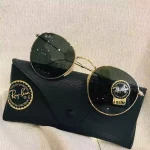 lunettes de soleil homme femme ray ban coloris or forme ronde verres G15