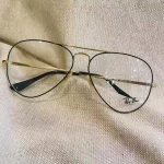 lunettes de vue mixte forme pilote pour correction visuelle noir et or gael et sophie opticiens saint gilles 30
