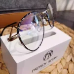 lunettes de vue mixte french rétro impression noir et argent moucheté