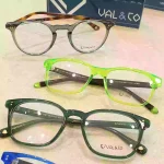 lunettes de vue homme coloris flashi vert bleu olive