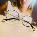 lunettes de vue femme forme vintage or et écaille branches logo zadig et voltaire