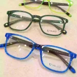 lunettes de vue homme val and co acétate qualité solide couleurs bleu vert flash